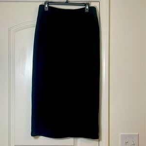 Kim Rogers Black Career Lined Skirt w/ Front Slit Size 12